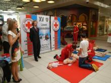 Prezentacja Grupy Pierwszej Pomocy w centrum handlowym Auchan