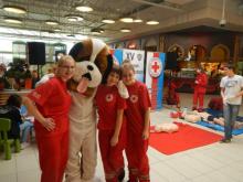 Prezentacja Grupy Pierwszej Pomocy w centrum handlowym Auchan